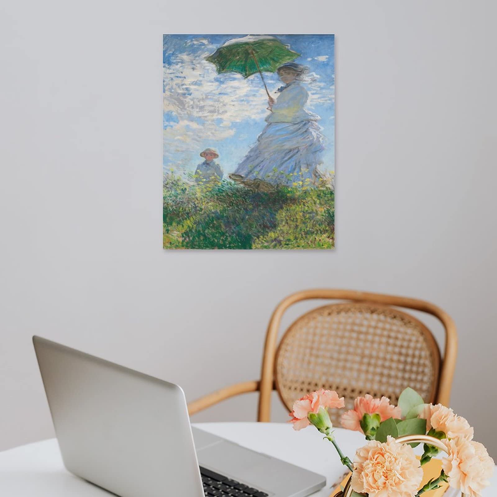 Amazon.co.jp: クロード・モネ【日傘をさす女性】完全手描き油絵 装飾